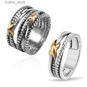 Cluster Rings Yysunny Vintage Twisted Wire Rings Classic Mens Cable Ring