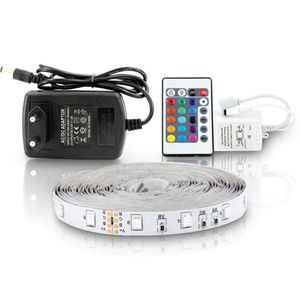 LED-remsor 5m 300LEDS icke-vattentäta RGB-strip ljus 3528 DC12V 60LEDS/M flexibel belysningsträng Ribbon Tape Lamp Home Decoration D DHO1U