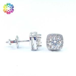 INS Nya örhängen 925 Silver Mosonite Full Set Mens and Womens Fashion Simple Earrings H5RF