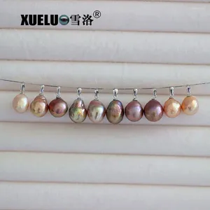 Pendanthalsband Xueluo 925 Sterling Silver Trendy Natural Colorful Edison Barock Fresh Water Pearl Necklace