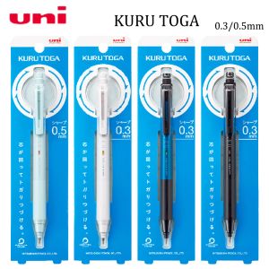 Pencils Japan Uni KURU TOGA Mechanical Pencil Black Technology Lead Core Selfrotating M3/5KS Upgraded Version 0.3mm/0.5mm Stationery