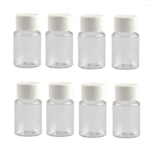 Storage Bottles 50Pcs 15ml/20ml/30ml/60ml Transparent Plastic PET Refillable Seal Vials Reagent Store Container Cap Containers