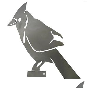 Garden Decorations Metal Birds Art Silhouette Decoration Scpture Bird For Balcony Drop Delivery Home Patio Lawn Ot0J6