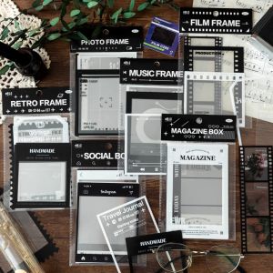 15 pezzi INS Frame di foto trasparente adesivi decorativi fai -da -te per materiale di scrapbooking per album di diario fatto a mano