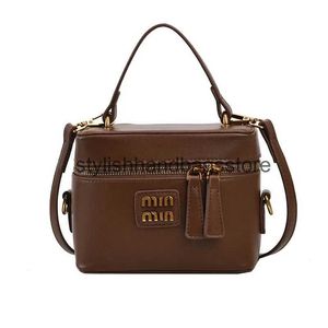 Totes designer de luxo Leer Pu couro de couro paern e saco retro crossover bola de caixa de balde H240403