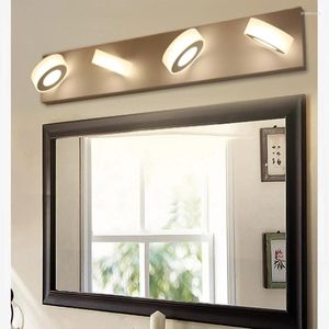 Wall Lamp Acrylic Light LED Mirror Headlight Rotatable Lamps Holder Bathroom Cabinet Bedroom Multi-head Simple