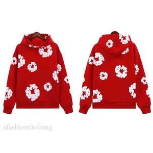 Denim Teers Men xxl Designer Wreath Flower Co Branded Sweater Sweatsuits Kapok Black Red Yellow Demin Tear Hoodie 465