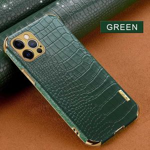 Luxury Business Leather Crocodile Texture Cell Phone Cases For iPhone 15 14 PLUS 13 12 11 mini Pro Max Xs Xr XsMax 6 7 8 Plus protective case MQ50