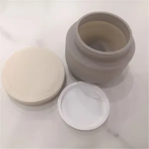 Depolama şişeleri 250ml gri krem ​​kavanoz ile kapak gövdesi losyon ovma saç maskesi kozmetik şişe konteyner seyahat taşınabilir organizatör