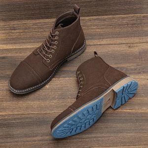 Botas homens botas de motocicleta BOURL BONTILE CULIDADE LIGEUP Retro Cowboy Knight Botas de ferramentas de alta qualidade Punk Style Plus Size 3950