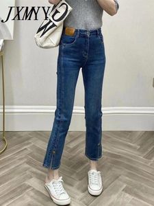 Jeans femminile jxmyy 2024 Prodotto di moda primavera/estate pantaloni dritti dritti dritti di grandi dimensioni/abbigliamento autunnale