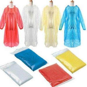 Hood descartável PE Rain capa Cath Onetime emergency Poncho Travel Camping Deve Rain Casat Outdoor Rainwear7361051