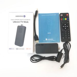 För Europa H.265 DVB-T2C TV-avkodare Dolby HD 1080p Mini TV Tuner HEVC 10bit U8mini Digital Terrestrial Mottagare Support WiFi