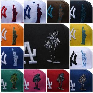 2024 26 Colors Men's Baseball Snapback Hats Casquettes chapeus palm Tree Classic Hip Hop "Angeles" Black Blue Pink Sport One Size Adjustable Caps New York Statue Chapeau