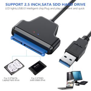 SATA к USB -адаптеру USB3.0 3.1 Кабель внешний жесткий диск серийный SATA 22PIN преобразователь жесткий диск с USASP для 2,5 