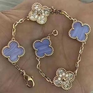 Bracciale fiorito di alta qualità Bracciale a quattro foglie Bracciale Gioielli di moda 18K FAMBINE CHANDE DONNE DAGNA DI VALENTINE GIORNO GIORNO 78L2