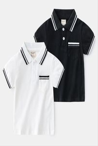 Gentleman Style Boys Tshirts Polos Summer Kids Short Sleeve Tshirt Cotton Turndown Collar Children Casual Shirt Child Tops Tees9340422