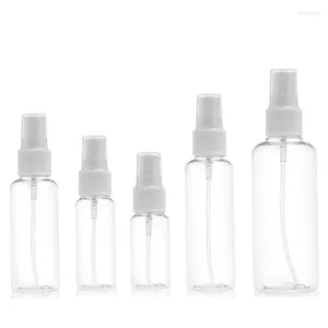 Förvaringsflaskor 50 st tom sprayflaska 10 ml 30 ml 50 ml 60 ml 100 ml rese transparent plast parfym återfyllbar behållare