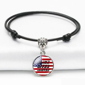 Charm Bracelets Ledergeflecht Black Lives Matter Ich kann keinen Brief einatmen, den Männer verstellbar Vintage Sier Wachs Seilarmband Frauen Armreifen d dh95r