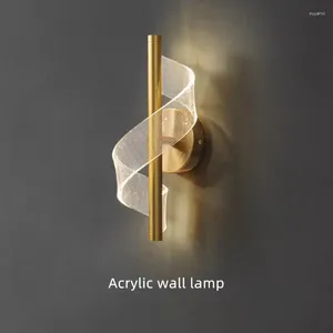 Vägglampor ljuskrona nordisk akrylrum dekoration inomhuslampa ledning modernt