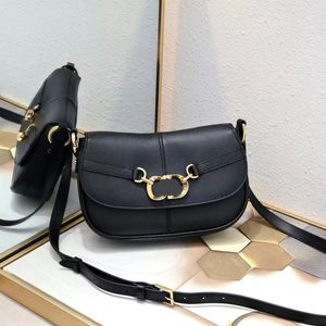 Designer bag womens gold buckle letter single shoulder bag leather retro diagonal cross carrying underarm bag wallet envelope bag handbag bag