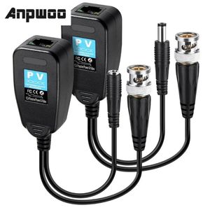 Anpwoo 1ch passiv Balun RJ45 CCTV Balun Video Balun Transceiver Supply Power för HDCVI HDTVI AHD Analog High Definition Camera