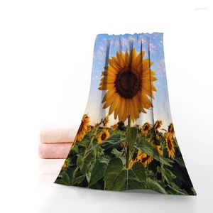 Towel Custom Sunflower 35x75cm Fitness Sports Portable Quick-Drying Yoga Outdoor Microfiber