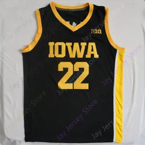 2024 Toptan Final Formanları Indiana Caitlin Clark 4 Kolej Basketbol Iowa Hawkeyes 22 Jersey NCAA Siyah Sarı Beyaz Donanma Erkek Gençlik