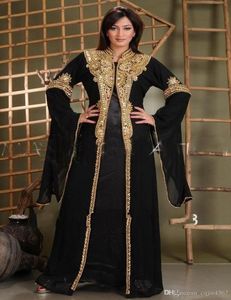 Uzun Arapça Kristal Boncuklu İslami Giysiler Kadınlar için Abaya Dubai Abaya Kaftan Müslüman Arapça Gece Partisi PROM GOWNS 37689982