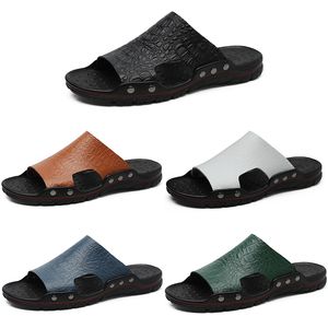 Big Size Men Woman Sandals Shoes Classic Mens Black White Brown Casual Leather Shoes Slippers Gai