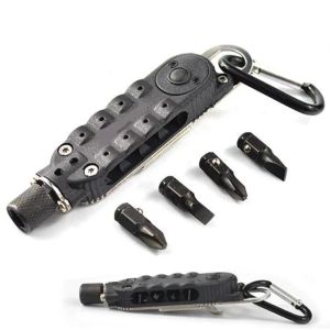 Multifunktionell mini -skruvmejsel utomhus EDC Keychain Form Skruvmejslar Portable Steel Repair Tool
