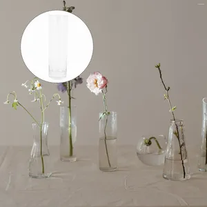 Vases Glass Vase Decorative Clear Containers Flower Stand Cylinder Hydroponic Plant Bottle Bathroom Decorations