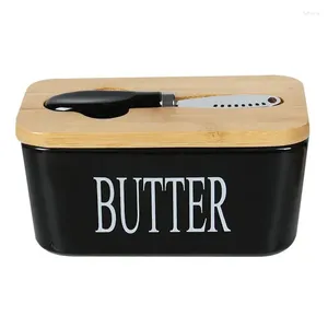 Plates Butter Dishes With Lid Large Ceramic Holder Cutter Rectangular Airtight Kitchen Storage For West/East Coast Butters