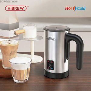 Coffee Makers HiBREW 4 in 1 Milk Frother Frothing Foamer Fully automatic Milk Warmer Cold/Hot Latte Cappuccino Chocolate Protein powder M3A Y240403