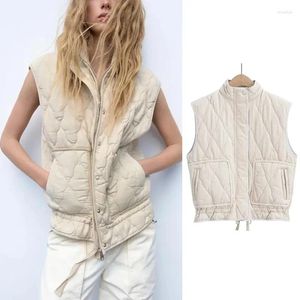 Gilet da donna Gilet Giacca 2024 Autunno Inverno Senza maniche Donna Streetwear Caldo Casual Gilet spesso Capispalla in cotone