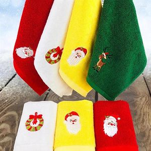 Towel Christmas Cartoon Santa Snowman Elk Embroidery Absorbent Microfiber Shower Towels Merry Gifts