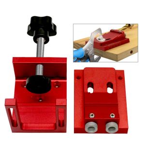 Pocket Hole Jig,Two Hole Wood Jig System Kit with Drill Guide and Step Drill Bit and Wooden Plugs and Screws for Joinery Work