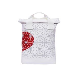 Utomhuspåsar Fashion Trend 3D Roll Top Bag White Ash Pearl Ryggsäck med Red Heart Justerbara vadderade skällband Huvud Zip Drop Deliv Otwia