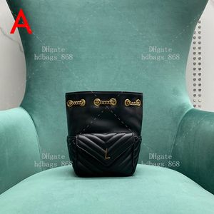 Torby crossbody mini worka do wiadra ozdobioną pikowaną designerską torbą na ramię luksusową torbę łańcuchową moda torba na ramię 10a lustro 1: 1 wysokiej jakości jagnięta z pudełkiem WY020