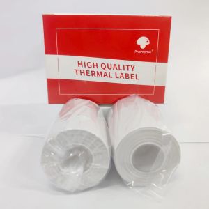 Papel 2 rolos/caixa 53mm*8m White não adesivo Papel de impressão de papel térmico para Phomemo M110 M200 M220 Papel de impressora térmica