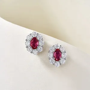 Stud Earrings CAOSHI Charming Bright Red Zirconia Female Engagement Ceremony Jewelry Temperament Lady Wedding Accessories Gift