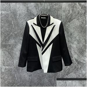 Abiti da uomo blazer gh0694 giacche di moda di moda 2023 passerella di lusso di lusso europeo in stile abbigliamento abbigliamento drop drop drop dh7dx