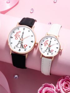 ECONOMICXI Brand Top Luxury Simple Atmosphere Love Romantic Eiffel Tower Men And Women Couples 2 Sets Christmas Birthday Gift
