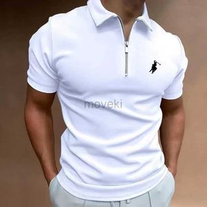 Мужские футболки Summer Mens Solid Color Polo Рубашка с коротким рукавом с коротким рукава