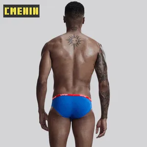 Underpants 1Pcs Sexy Gay Men Underwear Briefs Cueca Male Panties Cotton Breathable Solid Lingerie Underware Fashion AD41