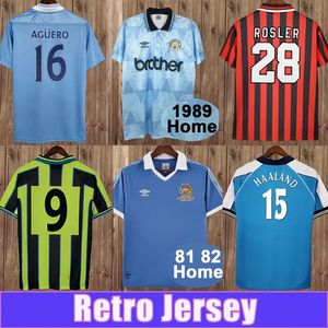 1972 Toure Yaya Balotelli Retro City Soccer Jerseys Classic Final 81 82 90 92 94 96 97 99 Man Kun Aguero Dickov Tevez Haaland Goater 1989 Vintage Football Shirt