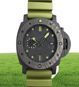 TOPALALD MEN039S Relógios 47mm submersible 961 00961 961 00961 fibra de carbono safira mecânica automática masculina relógio Wristwatc9887338