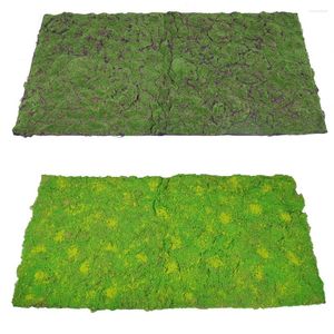 装飾的な花人工緑の植物苔の草の永遠の命庭のための偽のミニランドスケープクラフト