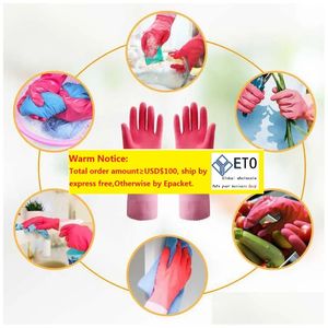wholesale Personal Protective Equipment For Business Wholesale Kitchen Household Cleaning Gloves Dish Laundary Washing Hand Thick Rubber ZZ