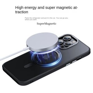 Luxo 360 ° Caixa de telefone giratória para iPhone 15 12 11 13 14 Pro Max Plus Magsafe Solder de anel transparente Tampa fosca transparente